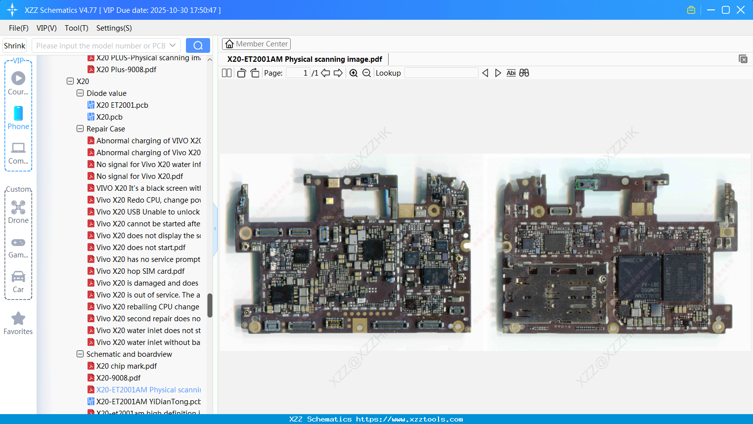 VIVO X20-ET2001AM Physical Scanning Image